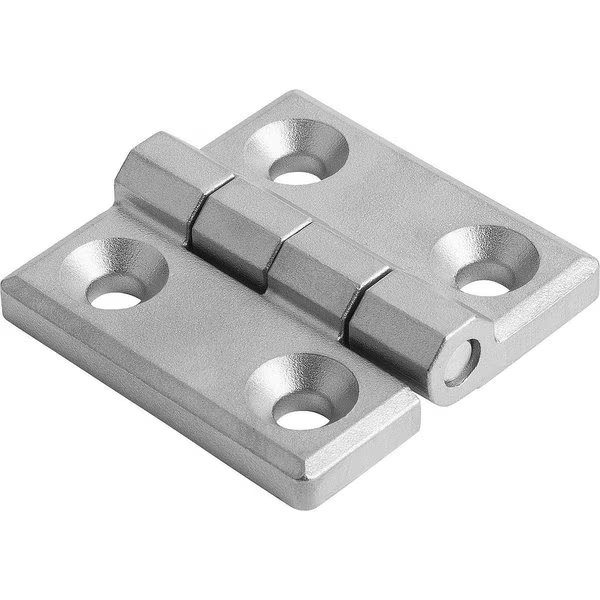 Hinge 39X39, Stainless Steel Blasted, A1=12, 5, A2=12, 5, A3=19, 5, A4=19, 5, Kipp, Mfr#: K1085.052013131